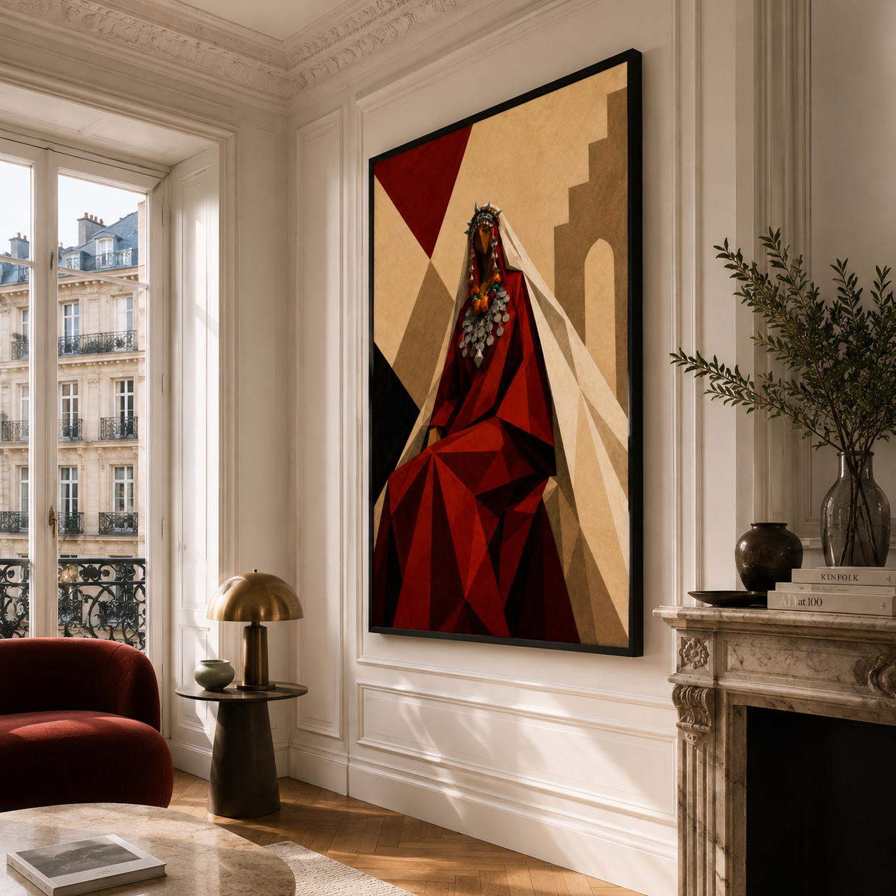 Moroccan Art - Amazigh Woman Cubism 02