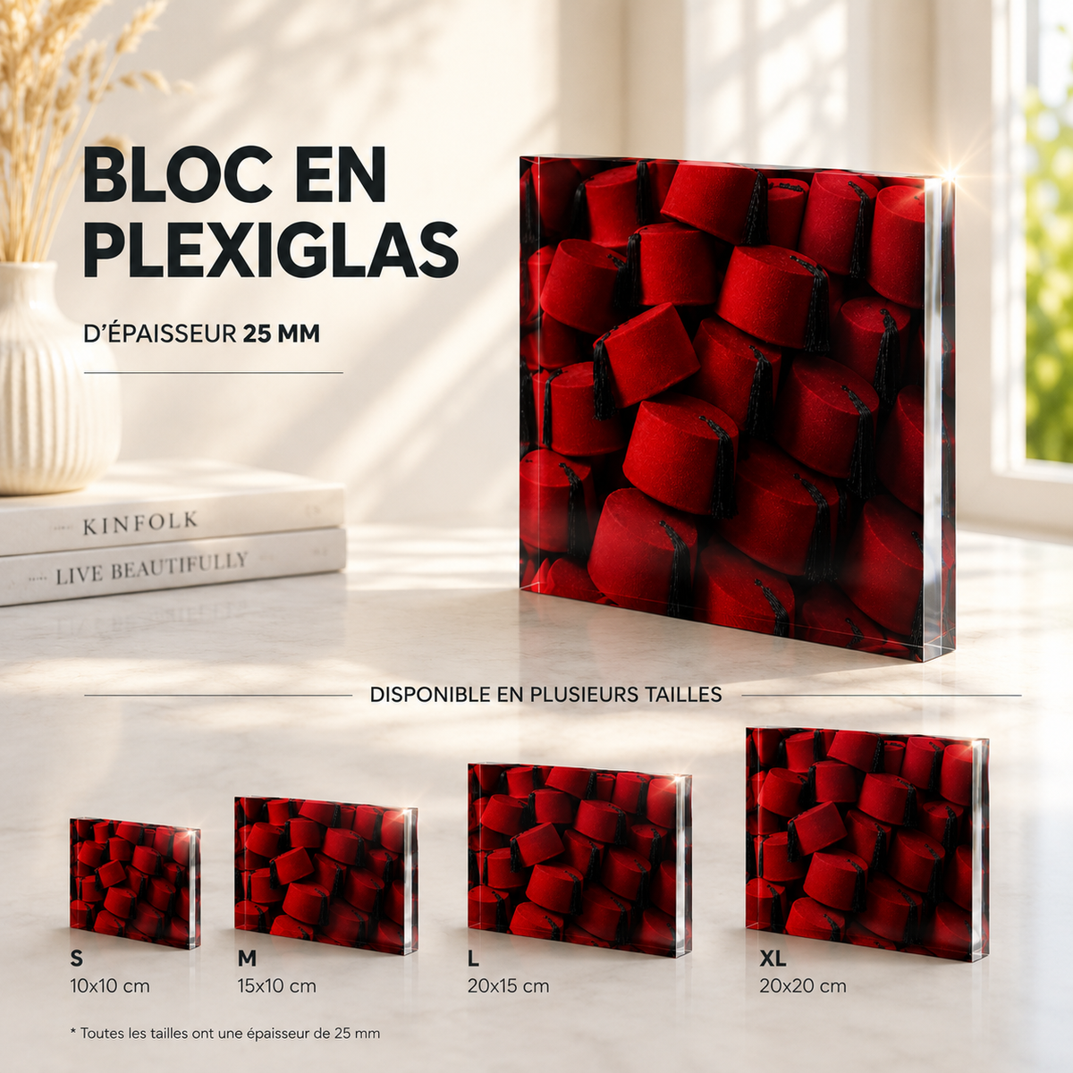 Bloc Acrylique – Souvenir d'enfance Bleu – vue 5
