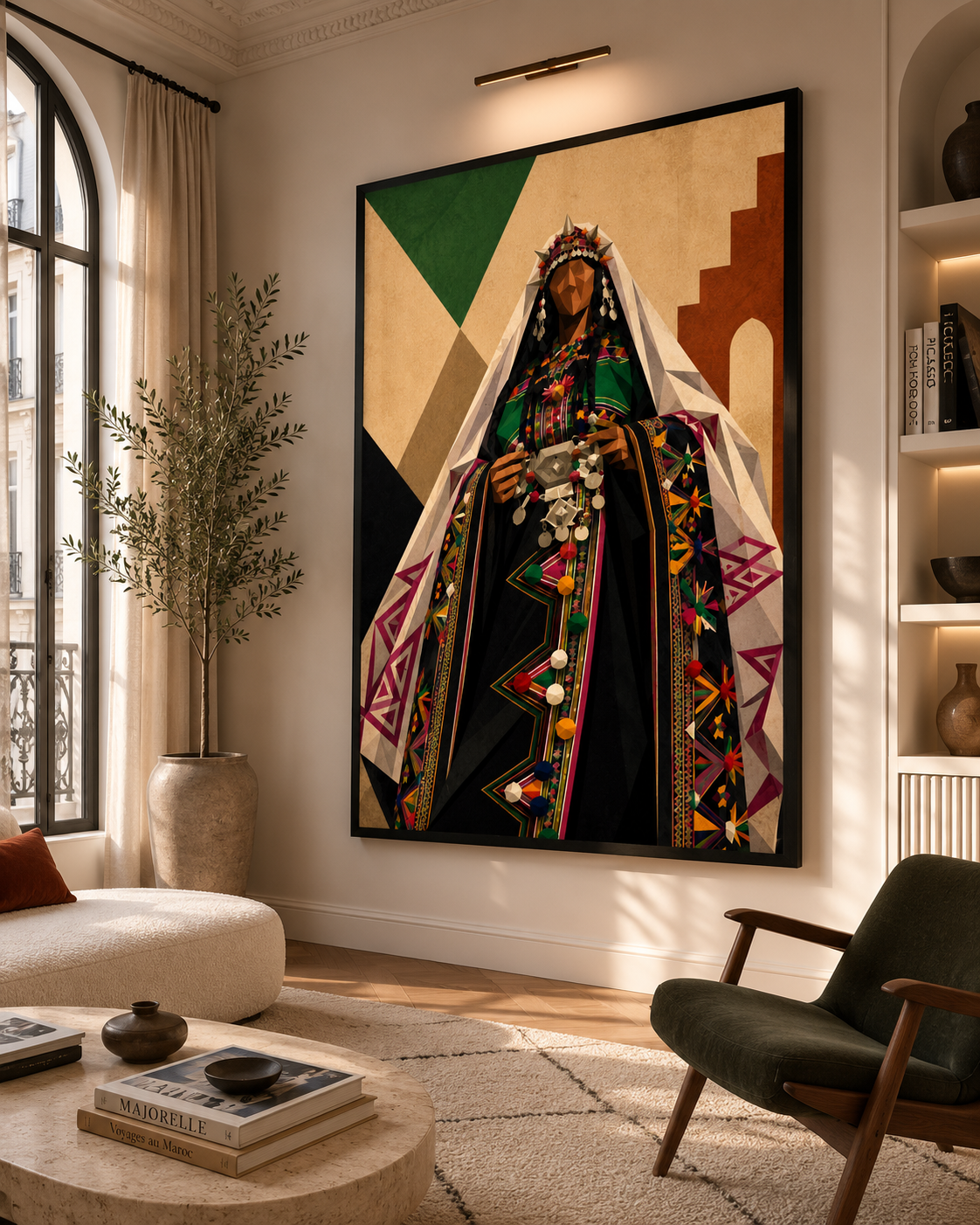 Moroccan Art - Amazigh Woman Cubism