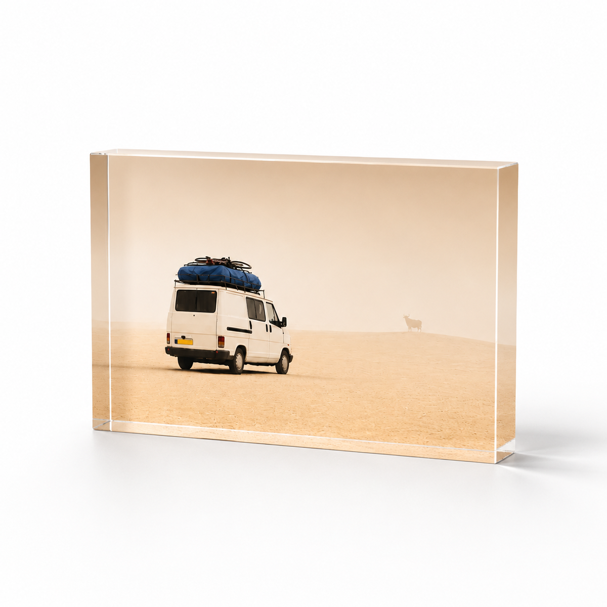 Bloc Acrylique – Souvenir d'enfance J5 – 10x10cm, Bloc en Plexiglas 25mm
