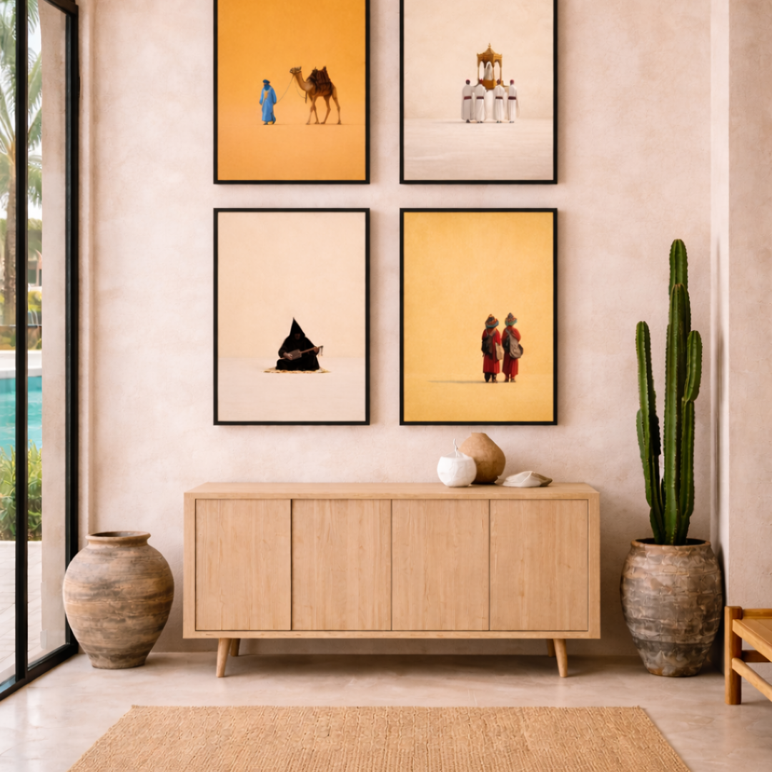 Moroccan Art Set of 4 - Moroccan Culture in Color