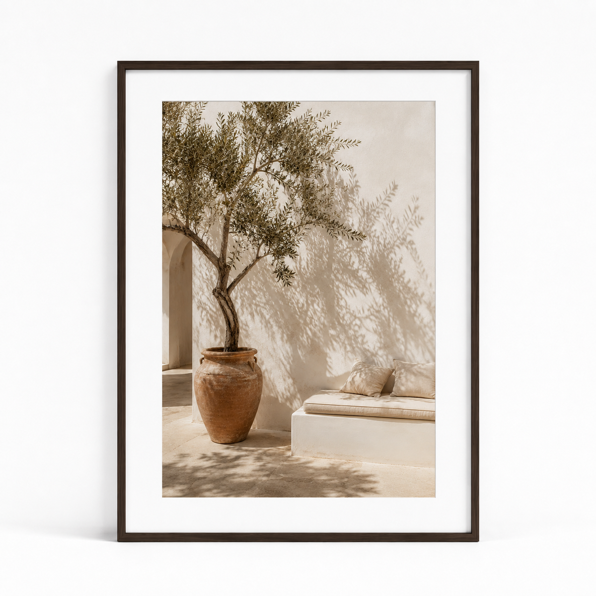 Tableau encadré Marocain – Silence d'Olivier – Tableau Encadré Premium, S : 30x20cm, Cadre Noir Mat