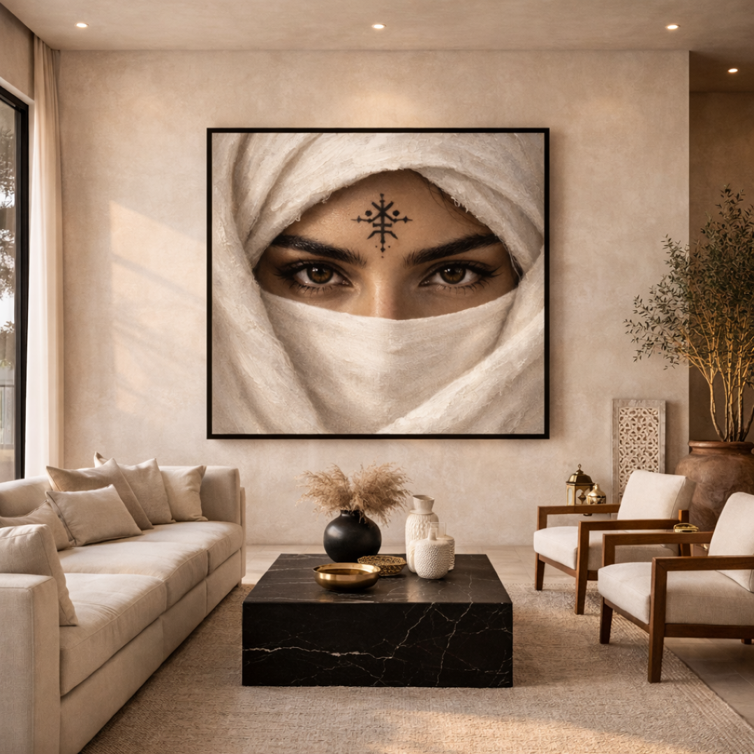 Tableau regard berbère marocain détail
